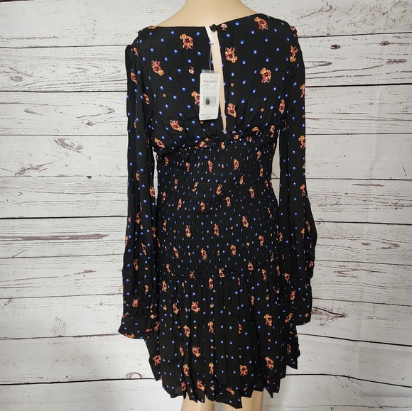 Free People Two Faces Black Mini Dress Small NWT - Picture 10 of 11
